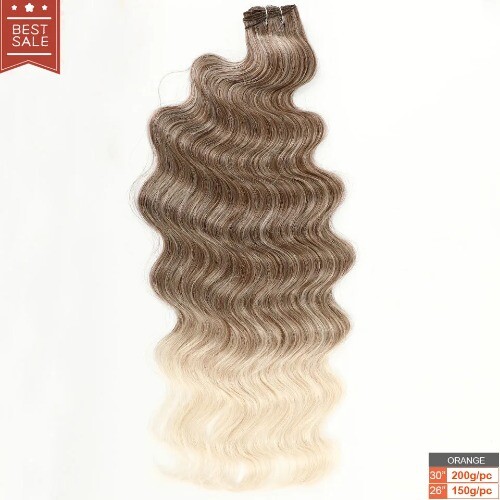 Brown Body Wave Ponytail Hair Bundles Soft Synthetic Hair Weave Hair Extensions - Bild 40 von 47