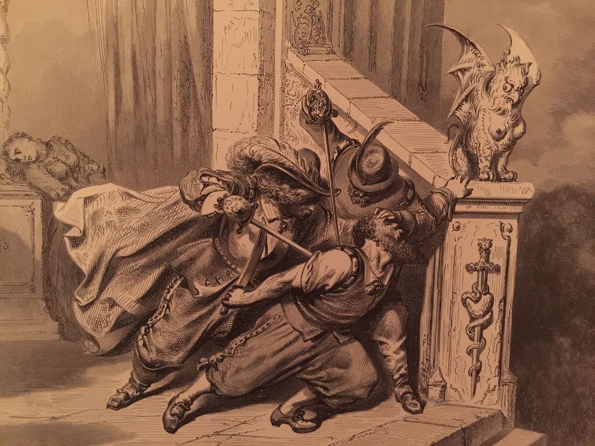 GUSTAVE DORE — RARE, Original FAIRY TALES RETOLD BY PERRAULT Wood 