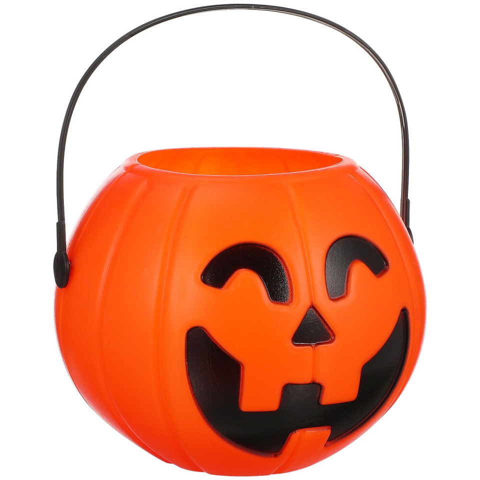 Halloween Trick or Treat Bucket Pumpkin Candy Vintage Jackolantern eBay