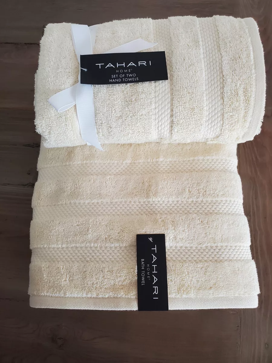 ECOEXISTENCE PALE YELLOW SOLID FLUFFY COTTON BATH,HAND TOWEL OR 4 WASHCLOTHS