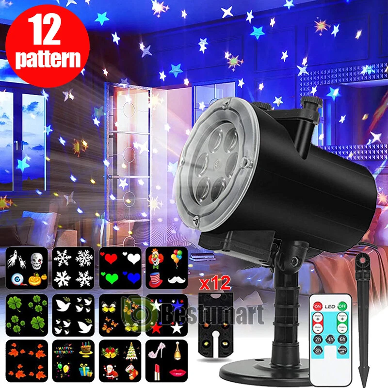 Christmas LED Laser Light Projector Outdoor Indoor House Party Stage Lamp Decor - Image 4 of 4