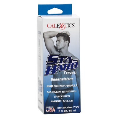 Calexotics Sta-Hard Cream Desensitizer Tube 2 fluid ounces, New
