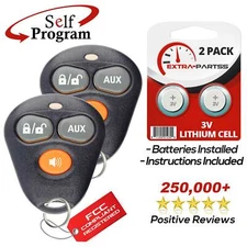 2 New Replacement Dei Viper 3 Btn Orange Keyless Remote Key Fob For EZSDEI474V