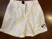 90s Disney Mickey Mouse Unlimited Jerry Leigh Vtg White Shorts Large Bin A