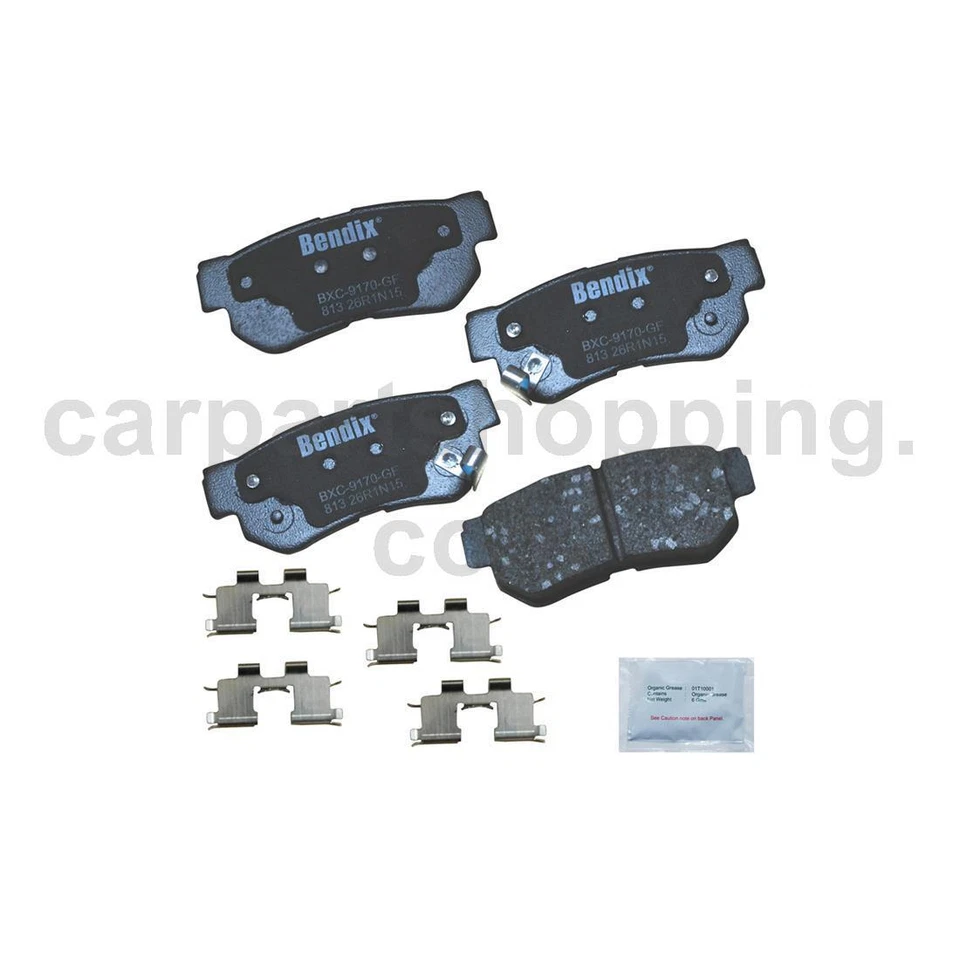 2 Front Rear Brake Pads Set Fits 2003 Hyundai XG350 2004 Kia Amanti - Image 3 of 4