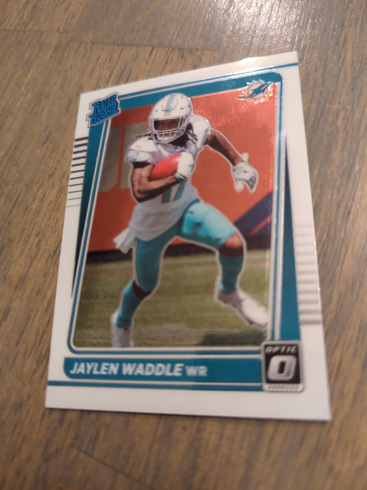 Jaylen Waddle, 2021 Donruss, Optic, Holo, #208, Rated Rookie, RC, Miami Dolphins