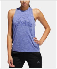 Adidas Women's Sport 2 Street Prize Tank Top, Active Blue-Size XS
