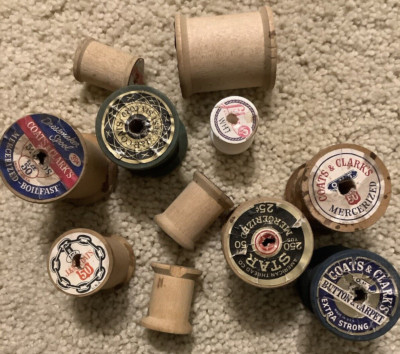 THREAD SPOOLS LARGE AND SMALL  PACKAGE OF 11
