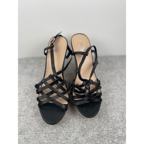Charles by Charles David espadrillas zeppa tacco alto, nero, donna taglia 8,5 - Foto 6 di 14