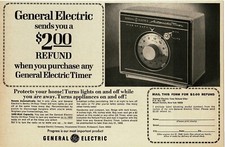 1968 G-E General Electric Timer Vintage Print Ad