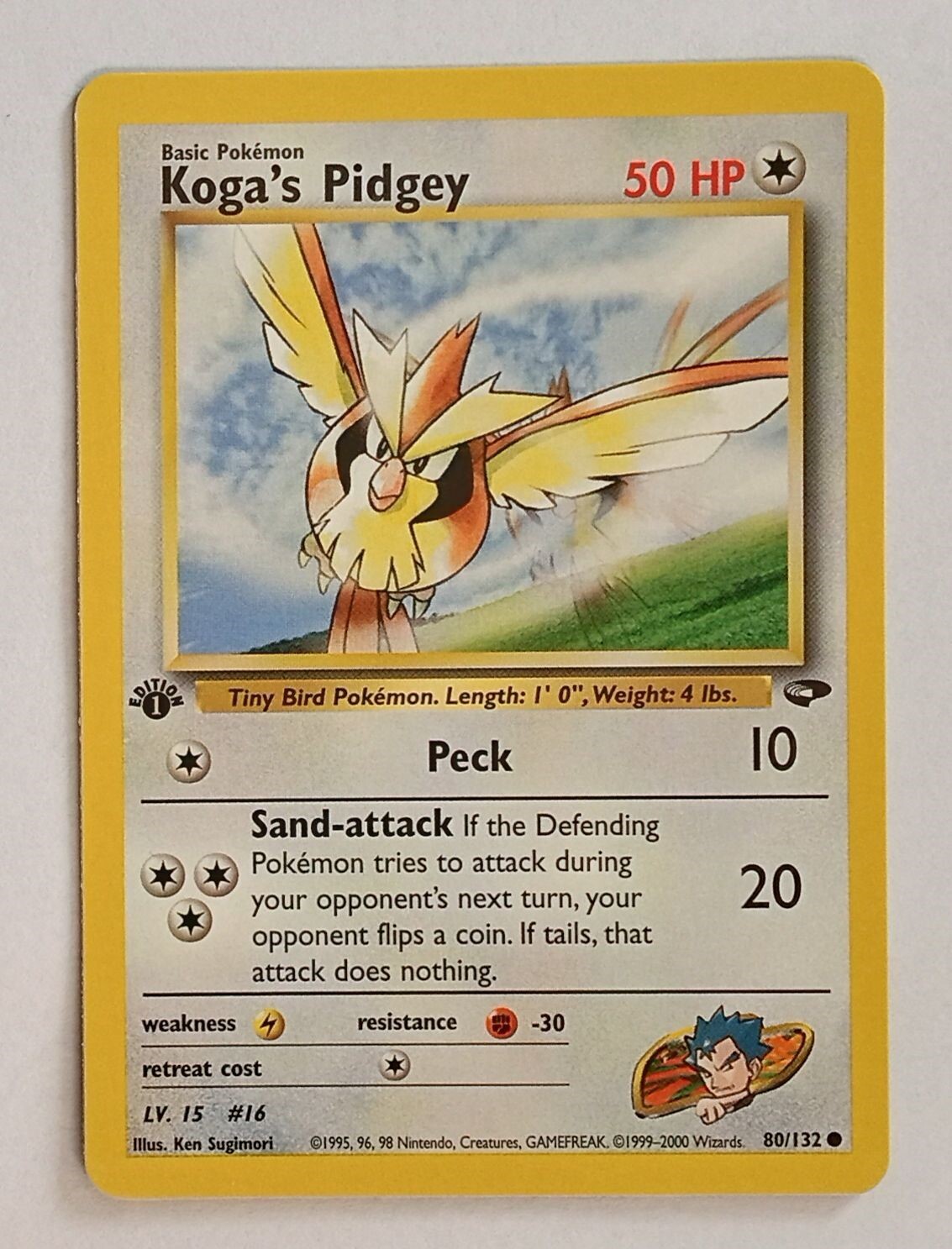 Pokemon - Koga's Pidgey - Gym Challenge 80/132 1st Edition - Common - NM