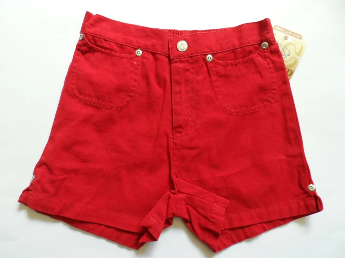Cherokee Girls Shorts with Elastic Back Color Beige Red Size 4 6 6X