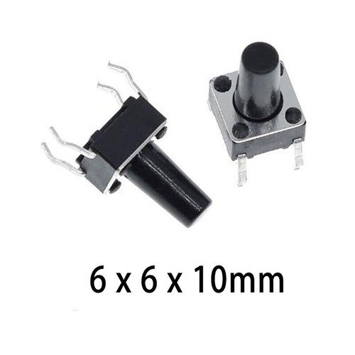 6x6mm Momentary Tactile Tact Push Button Switch 4.3mm~15mm 4Pin Through Hole x10 - Picture 14 of 19