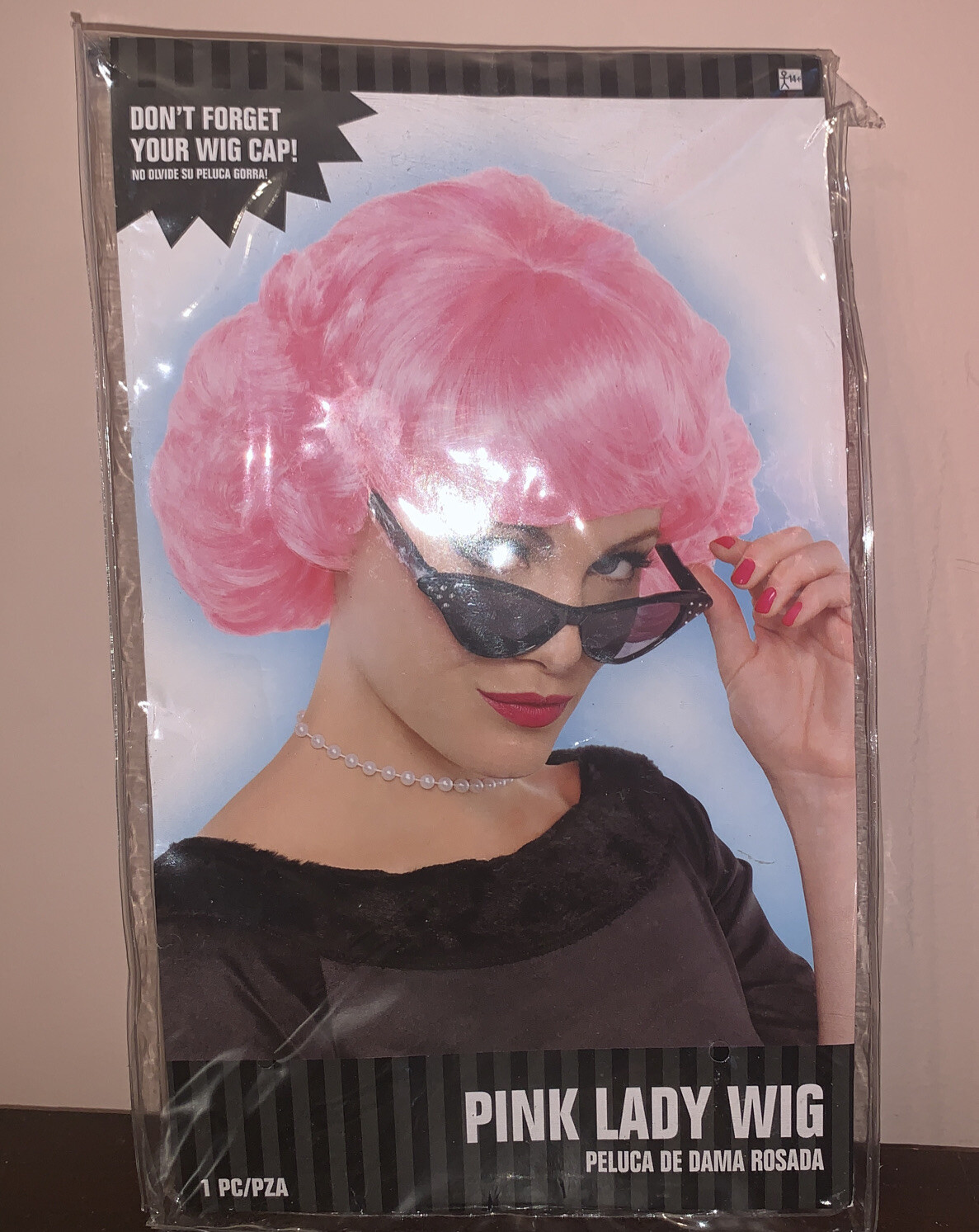SAOLA Parrucca da donna rosa anni '50 corto costume Halloween 2015 accessorio SOLO PARRUCCA