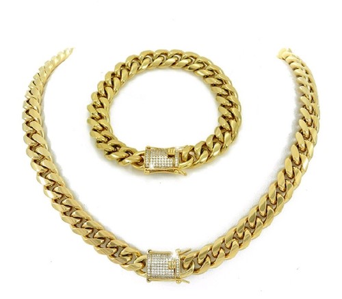 10mm Miami Cuban Link Bracelet \u0026 Chain 
