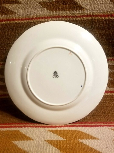 FINE ROYAL WORCESTER HAND PAINTED SIGNED CABINET PLATE 2-277 COBALT GOLD FLORAL - Picture 8 of 9