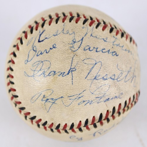 1941 Eau Claire Bears Signed Baseball, Rosy Ryan on Sweetspot, Many MLB Players - Picture 4 of 7