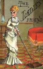 1870's-80's Goshen Sweeper Co. Lovely Lady & Carper Sweeper P147