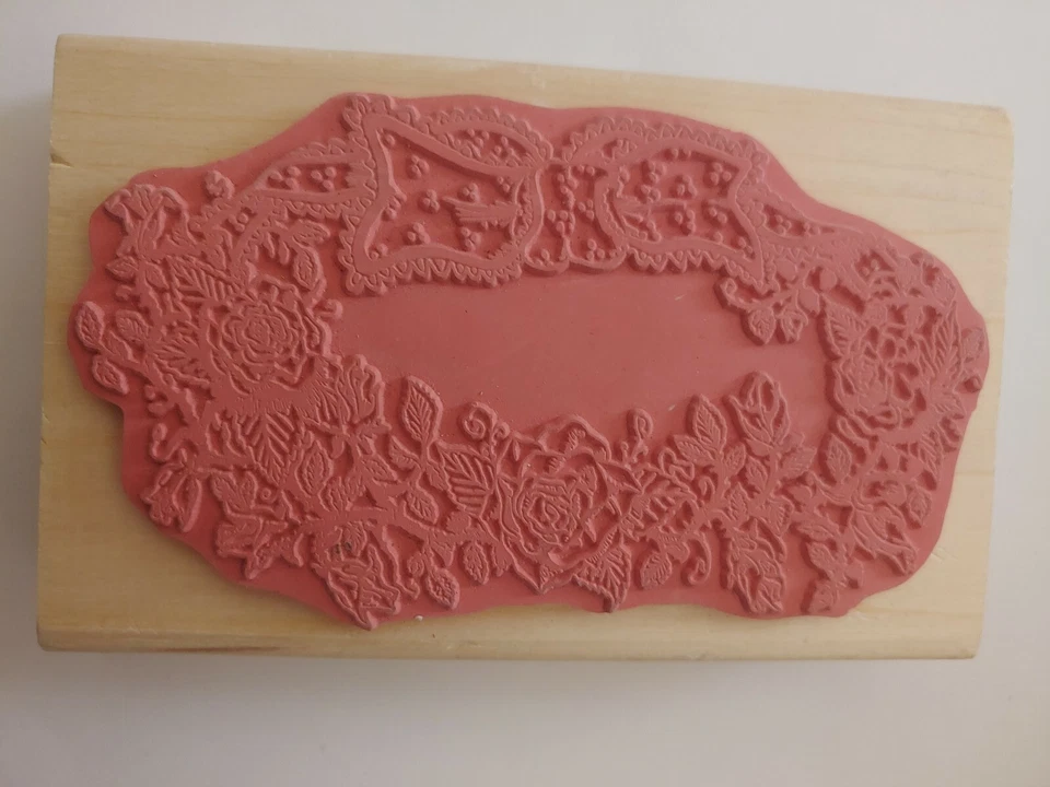 Sello Affair Floral Corona Hojas Ramas Arco Corona Borde Goma Sello Foto 2 de 3