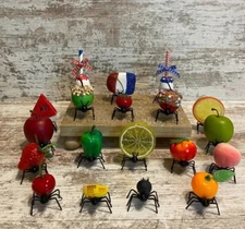 Cute ANTS Carrying FRUITS Summer BBQ Picnic 4th of July Tiered Tray Decorations