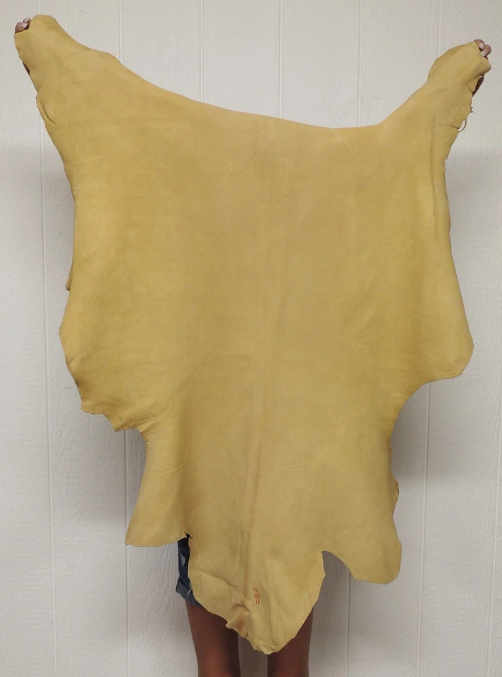 LG SMOKE BUCKSKIN Leather Hide for Clothing Bags Native Craft Regalia Laces Pelt - Image 2 of 4