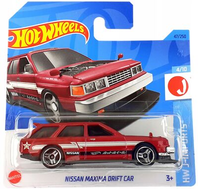 Hot Wheels NISSAN MAXIMA DRIFT CAR Maroon 1:64 3 Inch Toy Car Diecast