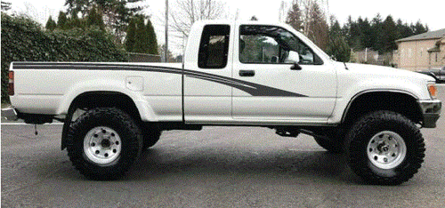 Vintage Retro Style Fits Toyota P/U EXTRA CAB, Vinyl Decals graphics - Picture 2 of 7