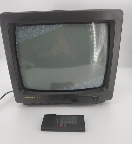 Vintage Sharp Linytron 13" Tv Model 13SB50 W/ Remote Retro Gaming Tested Works