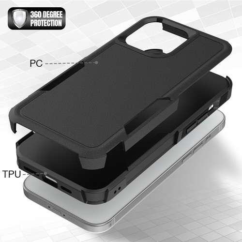 For iPhone 15 14 13 12 11 Pro Max XR XS 876+ Case Rugged Shockproof Hybrid Cover - Picture 3 of 42