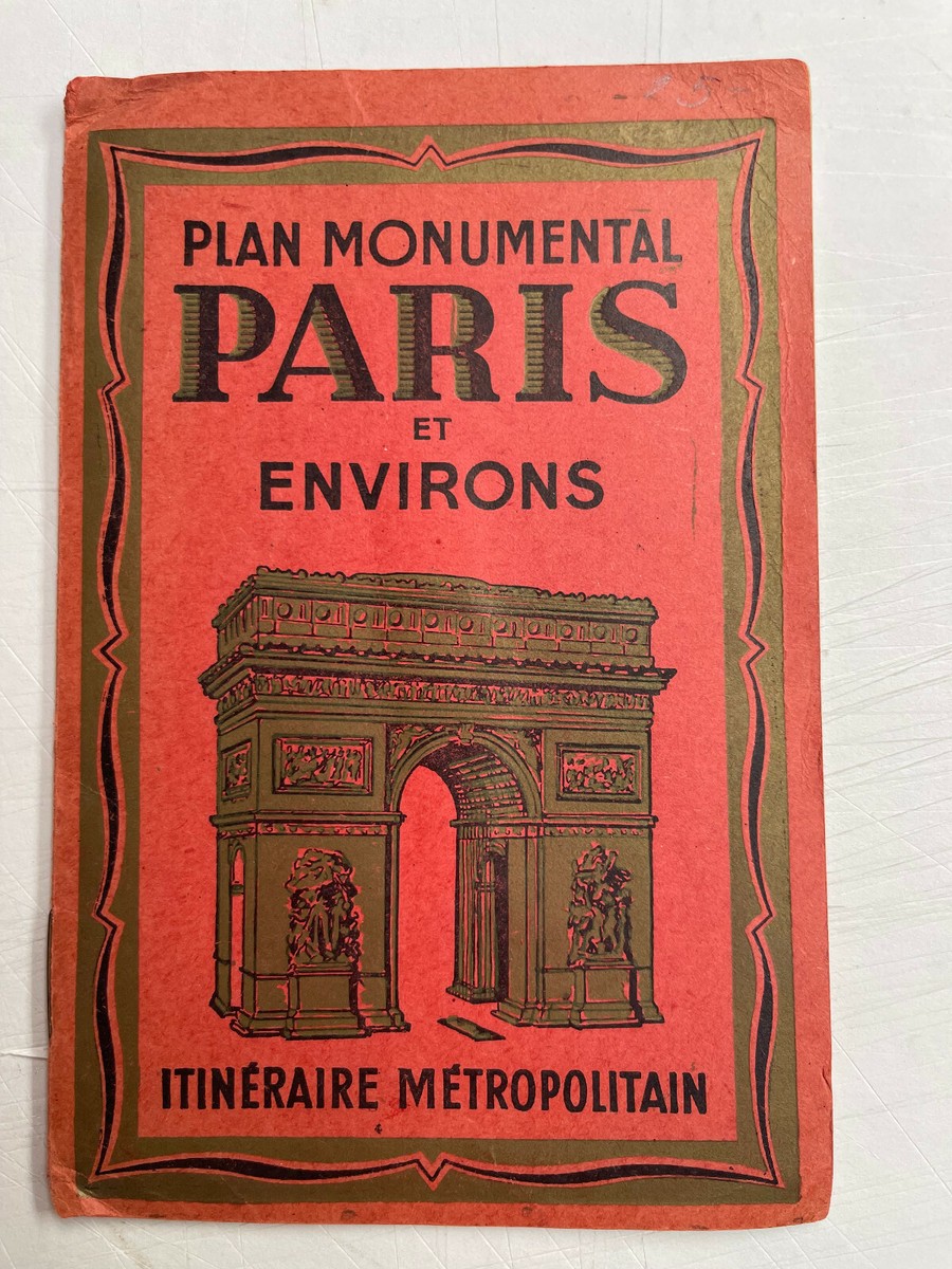 アンリ:都市,メトロポリス・パリ アンリ(PROG) VINTAGE: Plan Monumental Paris et Environs Itineraire