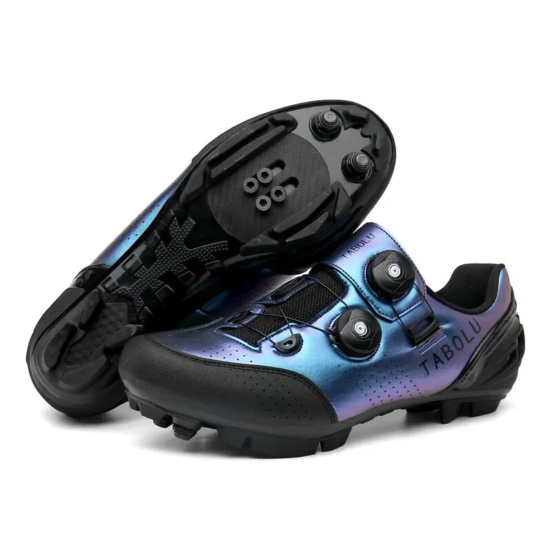 Men's Anti-slip Mountain Road Bicycle Sneakers Racing Outdoor Cycling Flat Shoes - Image 3 of 4