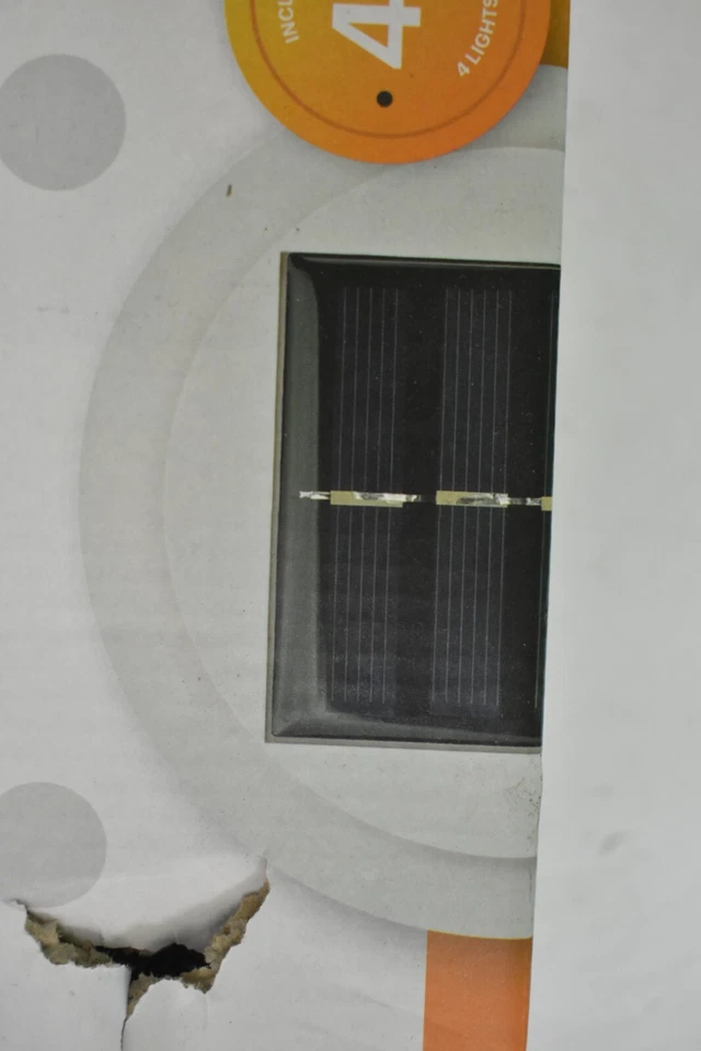 Solarize 4 Solar Gutter Lights White Plastic 6-8 Hour Charge Outdoor LEDs - Image 2 of 4