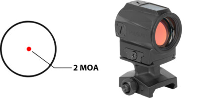 Holosun SCRS-RD-2 Solar Powered 2 MOA Reflex Red Dot Optic W/ Co-Witness Mount