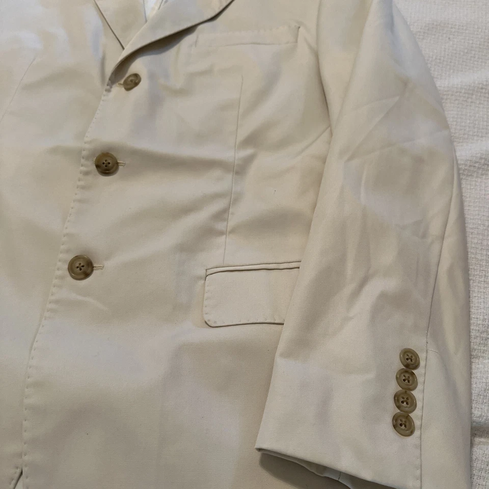 Abrigo Deportivo Alexander Julian Moderno Marfil América Can De Colección Hecho en Portugal Talla 42R Foto 3 de 4