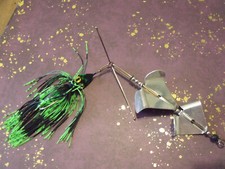 NEW @ UNCLE SKIPS SCUM FROG (MOLDED EYES)+ 1/2 oz LARGE TANDUM IN-LINE BUZZBAIT