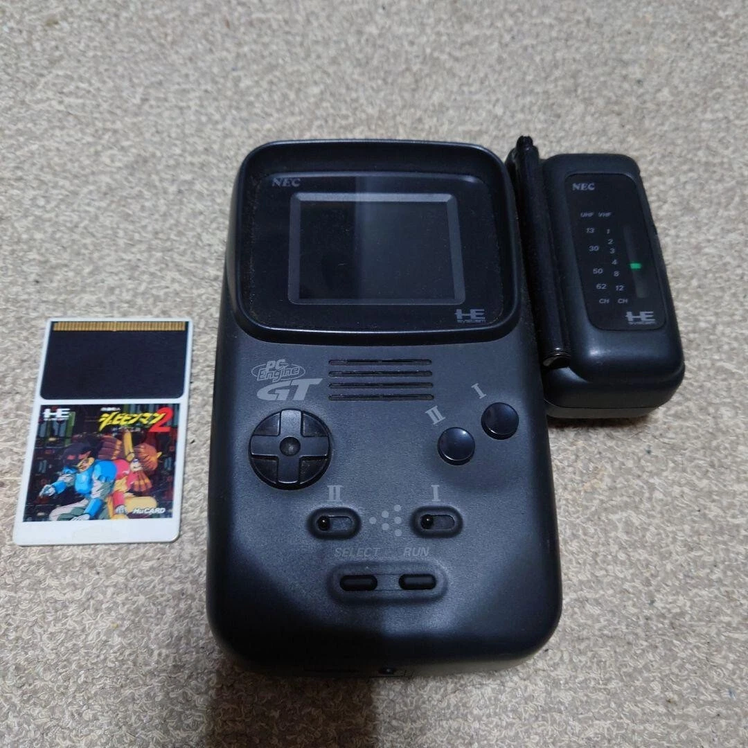 Junk NEC PC Engine GT Console PI-TG6 + TV tuner + Software Vintage Game Rare