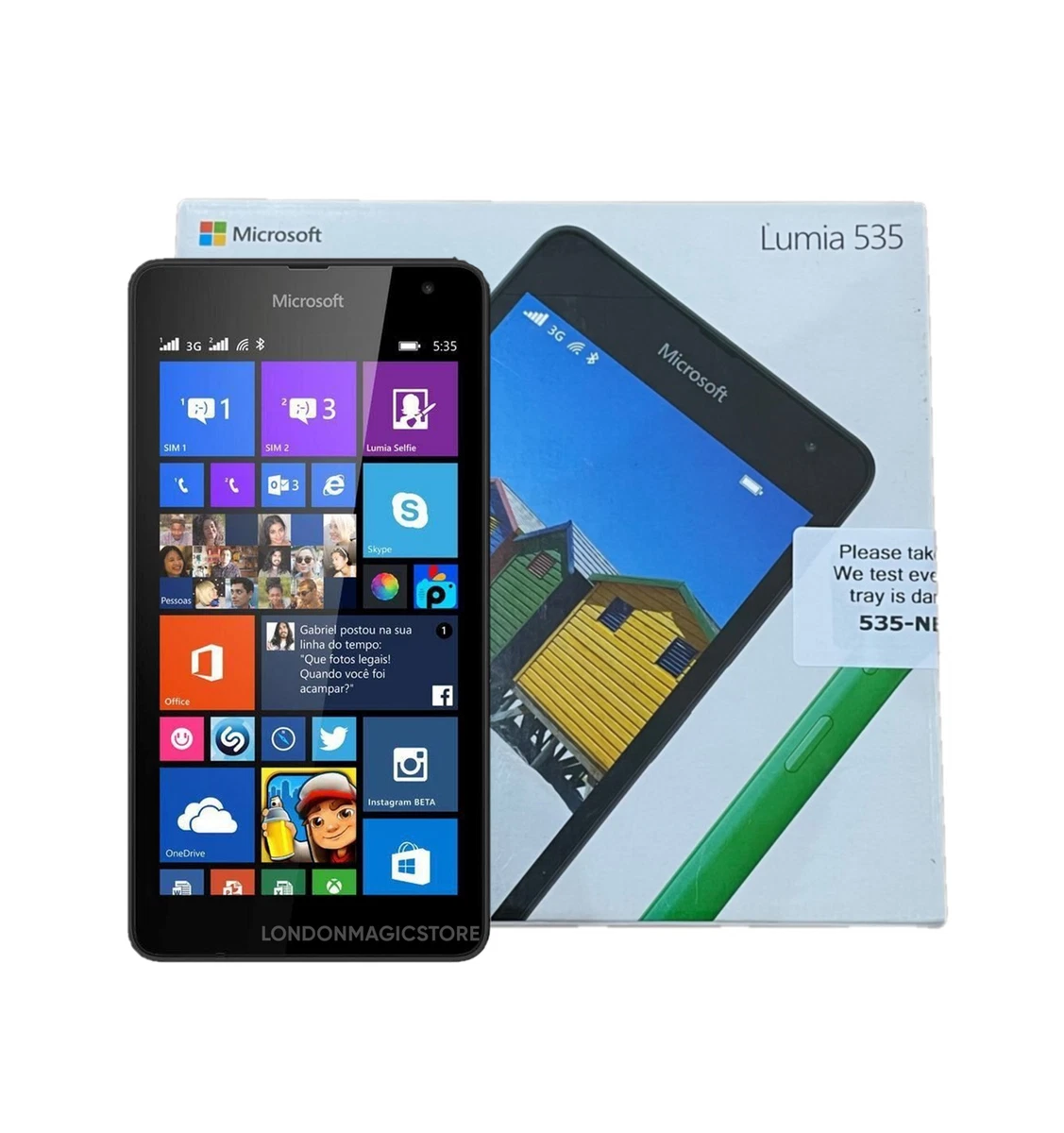Microsoft Lumia 535 8GB Unlocked 3G Windows 10 Smartphone New Boxed