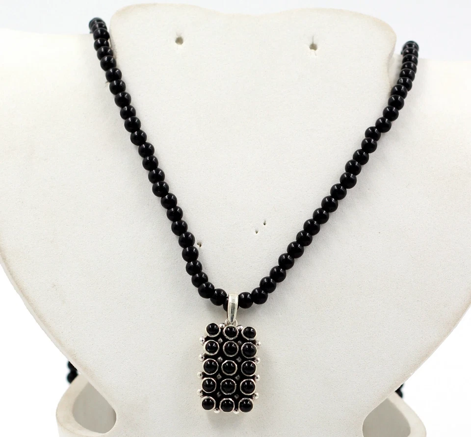 Collana regalo da donna in argento sterling 925 massiccio con pietre preziose... - Immagine 2 di 4