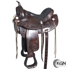 Leather Premium Western Saddle for Horse with Tack Set  Multiple Sizes Available