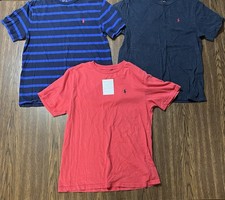 Polo Ralph Lauren Boys M 10-12 Set Of 3 Cotton Pullover Shirts