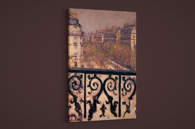 Gustave Caillebotte - A Balcony in Paris - Art Print on Paper or Canvas