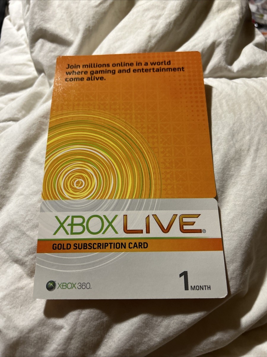 Rare Vintage Xbox Live Gold Membership Card One Month (Not Used) Doesn’t  Work???