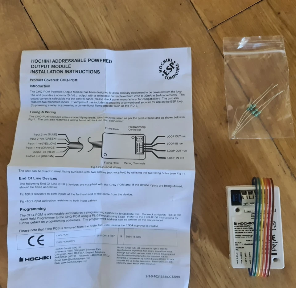 CHQ-POM - Hochiki CHQ-POM Detector Accessory Powered Output Module