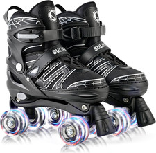 Adjustable Kids Roller Skates for Boys Ages 3-5 5-8 6-12 with 4 Sizes Adjustable