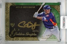 2017 Topps Five Star Alex Bregman Golden Graphs Auto Green /15