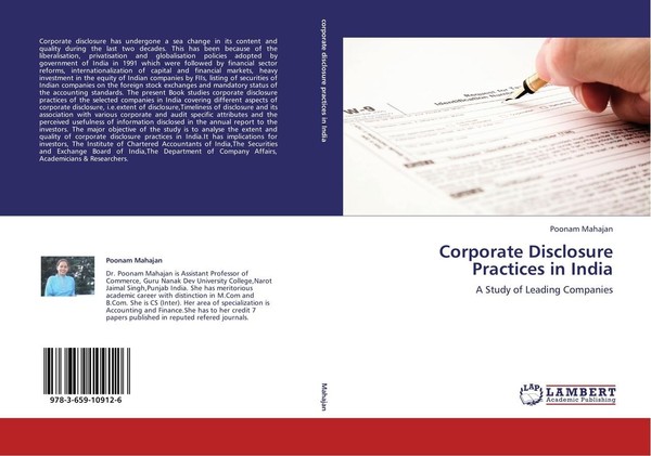 Corporate Disclosure Practices In India Poonam Mahajan-image