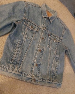 VTG 90s Levi's Trucker Jean Jacket Men Made In USA 1990s Blue Denim Size M