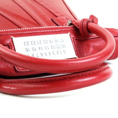 Maison Margiela メゾンマルジェラ 5AC ミニ ハンドバッグ ショルダーバッグ レッド 14060 レディース【中古】 h30570a Auth Maison Margiela 5AC Mini Handbag Shoulder Bag Red Leather