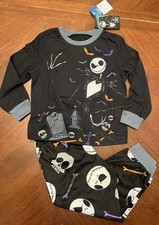 Boys Nightmare Before Christmas Jack Skellington Pajama 2pc Set Size 4 NWT