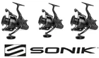 3x SONIK XTRACTOR+ FS 6000 - Freespool Bait Runner Reel Carp Coarse Fishing